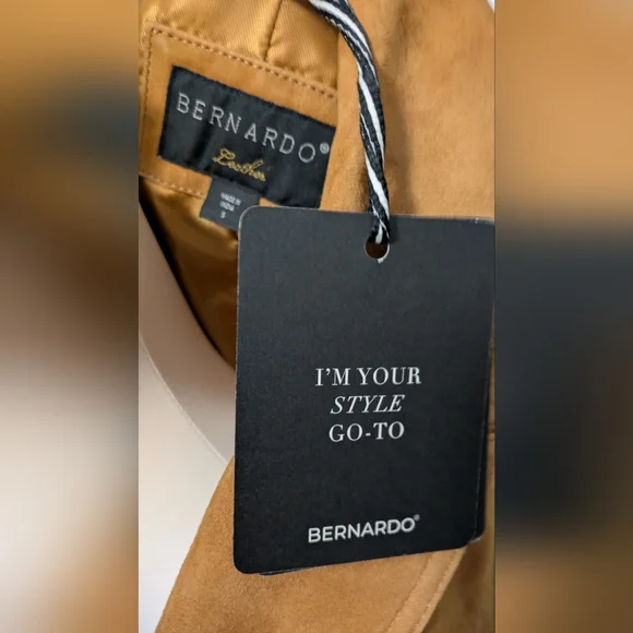 Bernardo's Women's Tan Suede Jacket, 100% - Picture 14 of 15